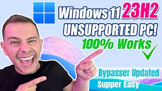 how to install windows 11 23h2 on unsupported pc (new method 2023)