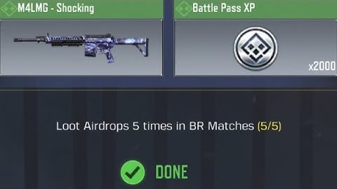 Call Of Duty Mobile Loot Airdrops 5 times in BR Matches Task Complete