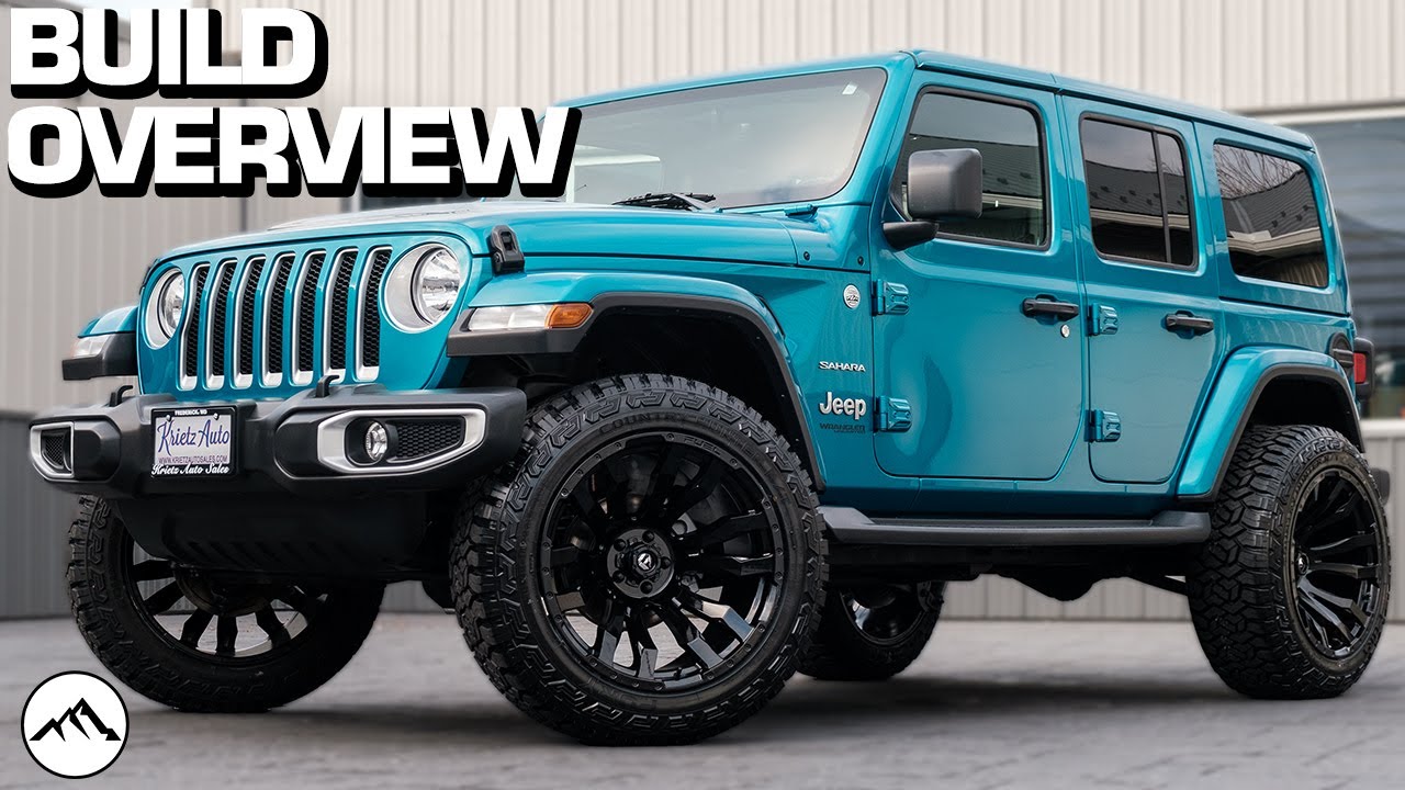 BUILD OVERVIEW: Lifted Jeep Wrangler | Rough Country Lift Kit | 22x12 Fuel  Blitz Wheel - YouTube
