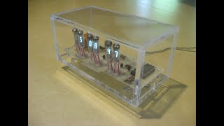 Vintage 1970's C/Z VFD Tube Acrylic Clock MM5314N ( Nixie era ) Holes Webway