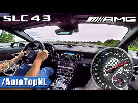 TOP SPEED On AUTOBAHN W/ MERCEDES AMG SLC 43 By AutoTopNL