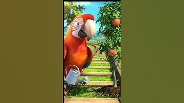 Big Parrot looks like an apple tree on the railway track 😭 #ai​ #parrot #tree​ #train​