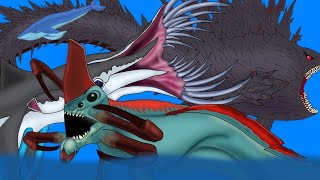 Reaper Leviathan VS Thorny Bloop VS Squidshark