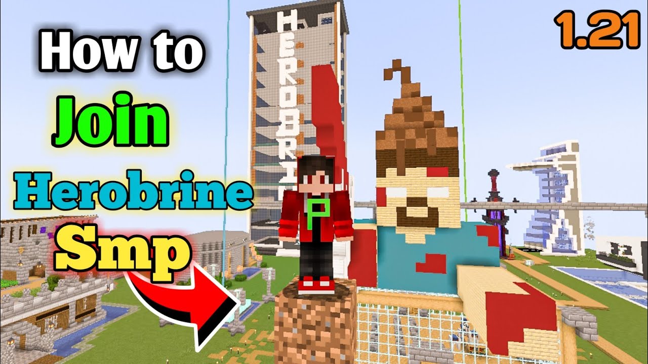 🔥 How to Join Herobrine SMP in Minecraft! || herobrine smp ip for java ...