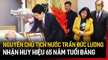 Nguyên Chủ tịch nước Trần Đức Lương nhận huy hiệu 65 năm tuổi Đảng  | Tin tức