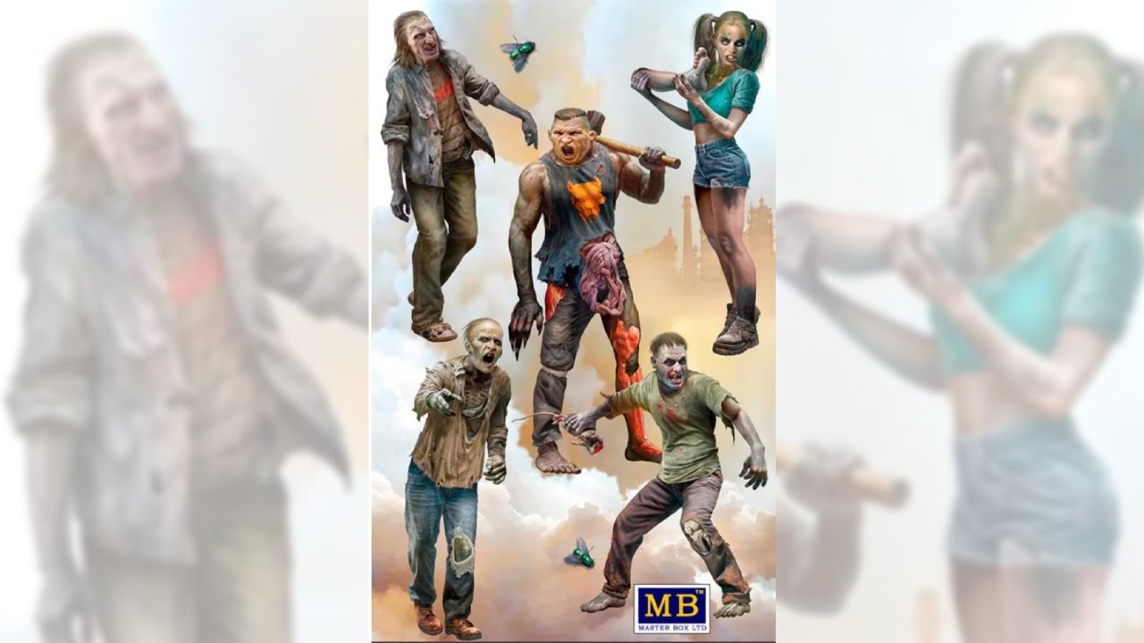 Master Box 35244 – 1/35 Road To Freedom Last Chance Zombieland – Kit Figurines Non Assemblées Figurines Plastique