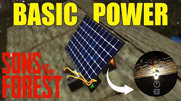 How to Set Up Lighting in Sons of the Forest | Quick Start Guide (Solar Panels, Wires, Batteries)