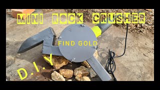 How to make/DIY Mini/Small Rock Crusher, Homemade, Portable from a grinder.