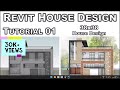 Revit House Design | 38X38 G+1 House Tutorial 01 | Complete House Design in Revit