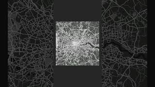 Map of London Model 3D Topographic Map