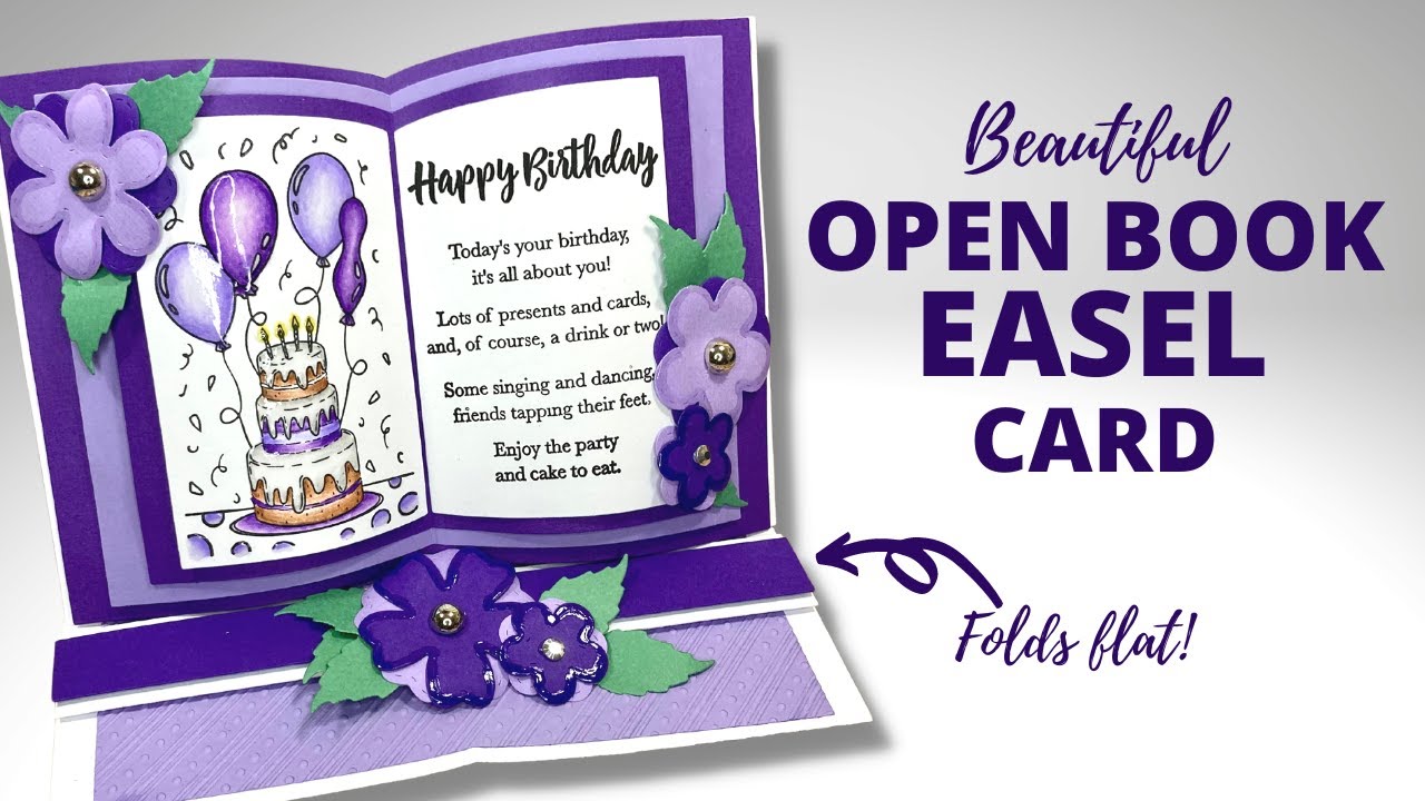 Beautiful Open Book Easel Card!