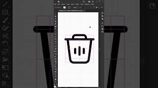 How to Create Garbage Icon Illustration in Adobe Illustrator - Adobe Illustrator Tutorial #Shorts
