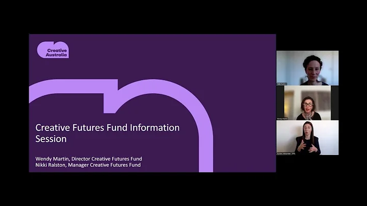 Creative Futures Fund Information session - 2025 Applications