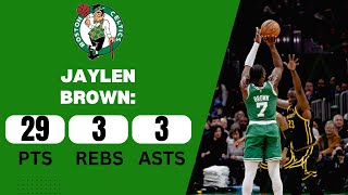 Jaylen Brown GOES OFF In Just 22 Minutes In Celtics Win Over Warriors!!!