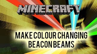 How To Make Automatic Colour Changing Beacon - Redstone Tutorial Flashing Multicoloured Beacons