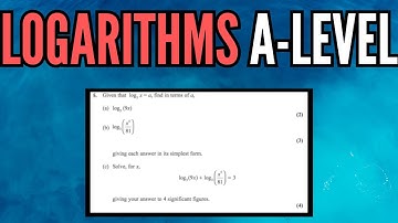 A-LEVEL MATHS - Using The Laws of LOGARITHMS