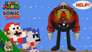 Mario and Sonic vs the GIANT Eggman Exe MAZE (Mario ANIMATION)