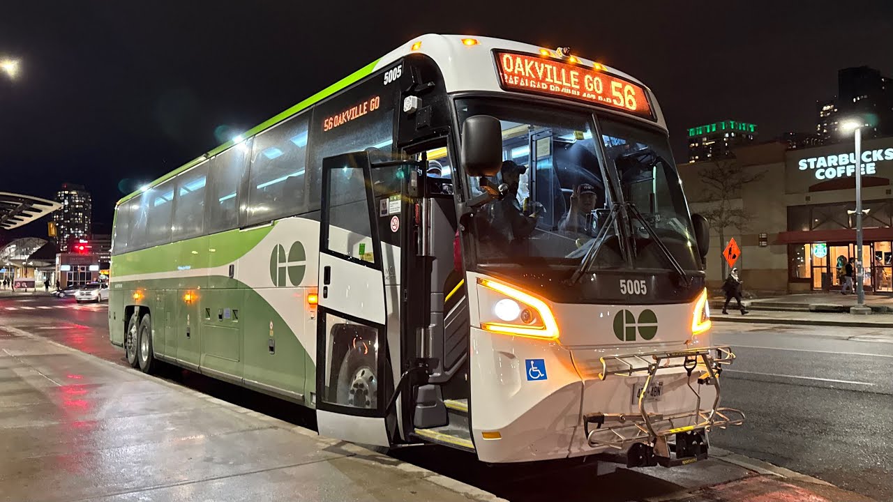 [NEW BUS, 4K] GO Transit - Route 56: Oakville GO (MCI D45 CRT 5005, Pt. 2)