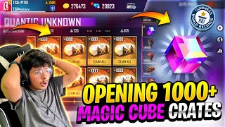 Luckiest Day In Free Fire Opening 1000 Magic Cube Crates || Happy Day -Garena Free Fire