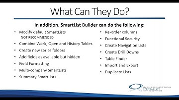 SmartList Builder vs SmartList Designer for Microsoft Dynamics GP I Implementation Specialists