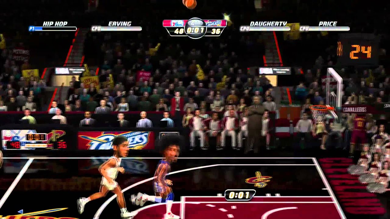 NBA Jam On Fire Edition Shattering Backboard After Having Dunk