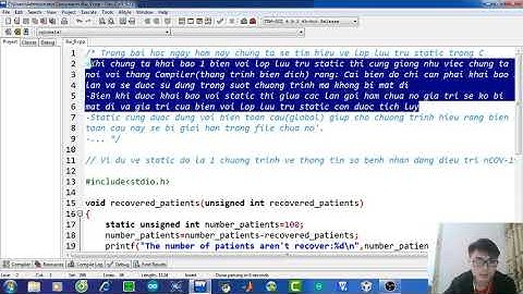 Bài 9: Lớp lưu trữ static trong ngôn ngữ lập trình C?
