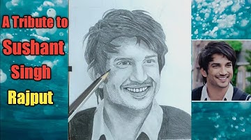 Drawing of Sushant Singh Rajput| A tribute video| Time lapse