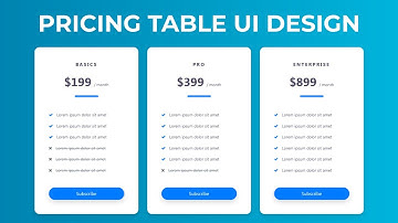 Responsive Pricing Table Using HTML5,  CSS3 and Bootstrap | Web dev