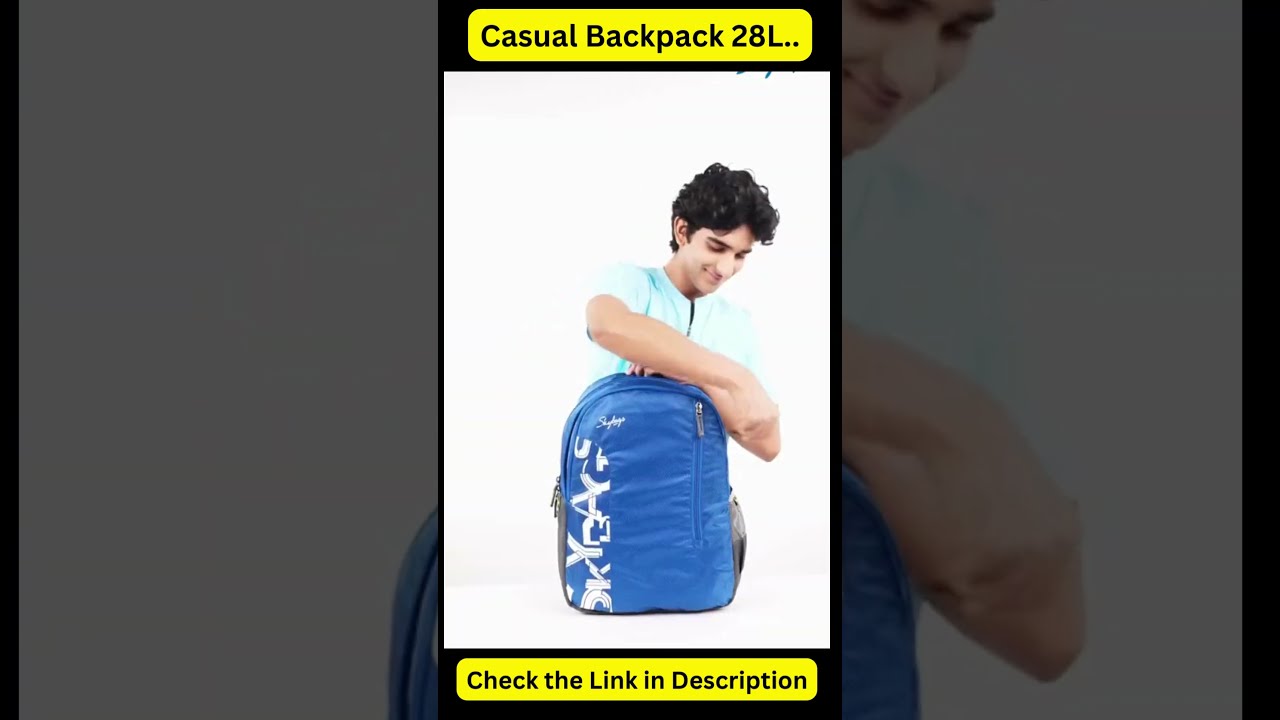 Skybags Casual Backpack 28L, 2 Main Compartments, Bottle Pocket, Front Pocket, Padded Shoulder Strap