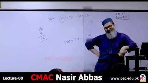 CAF 03 | CMA | LECTURE # 88 |BY SIR NASIR ABBAS | SEPTEMBER 2024 ATTEMPT
