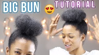 How to: Make Your Bun/Puff Bigger with Short Thick Natural Hair | Annesha Adams