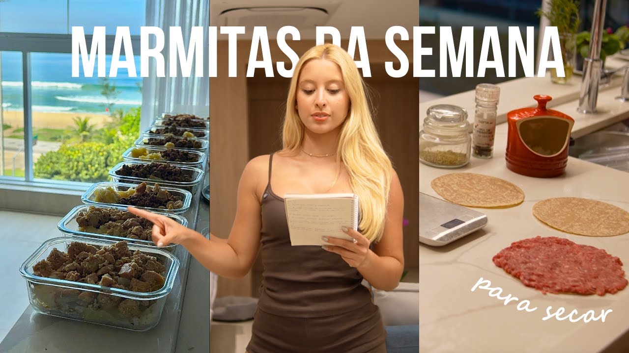 Preparação de marmitas da semana | dicas, cardápio, organização...