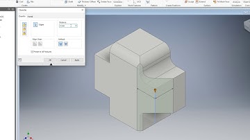 Inventor - Chamfer and fillet