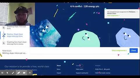 Graph from slope-intercept form (practice) | Khan Academy