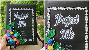 Very Simple and easy Project file decoration. Practical file, notebook, scrapbook, decoration idea.