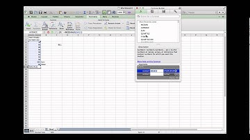 Introduction to Excel 2011 for the Mac (Math502) Part 2