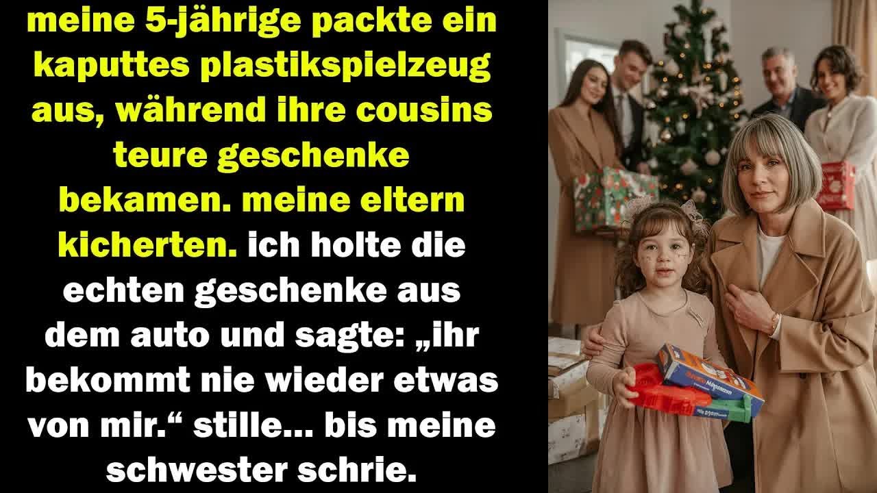 meine 5 jährige bekam müll zu weihnachten – ich schwieg… bis meine schwester plötzlich schrie