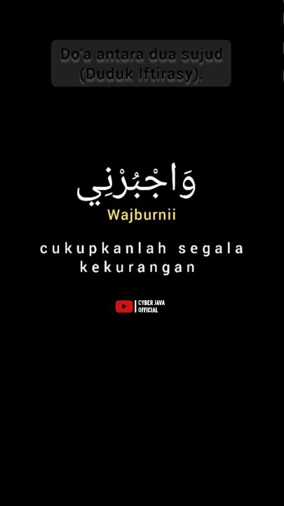 Do'a Di Antara Dua Sujud, Cocok Buat Story Wa