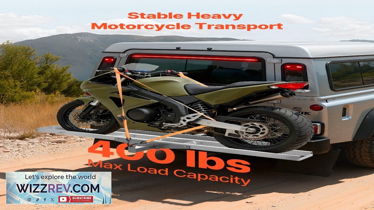 Багажник для мотоцикла VEVOR, грузоподъемность 400 фунтов, прочный алюминиевый, крепление на фаркоп