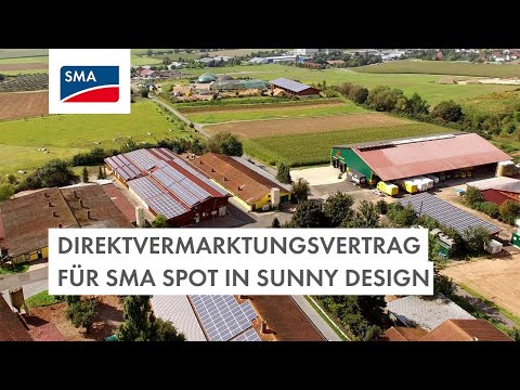 Direktvermarktungsvertrag für SMA SPOT in Sunny Design