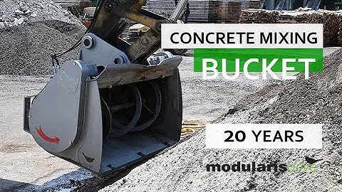 Excavator Concrete mixing bucket - Cross mixing system