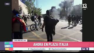 Barricadas en Santiago y Viña del Mar. Aquí Somos Todos, Canal 13.