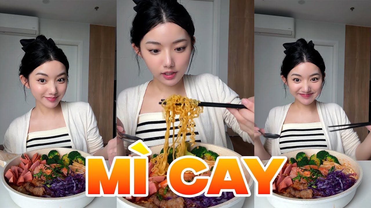 Mì Cay Hàn Quốc Cấp Độ KHỦNG Quỳnh Trương Ăn Cay Chảy Nước Mắt