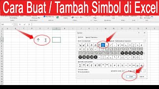 cara membuat atau menambah simbol di excel