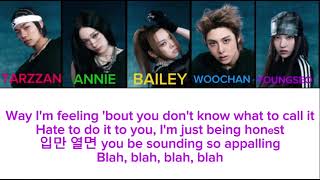 Talk Allday project (color lyrics)