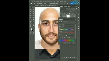 Create a Realistic Beard in Photoshop with Auto Blend Layers - Step-by-Step Tutorial #short