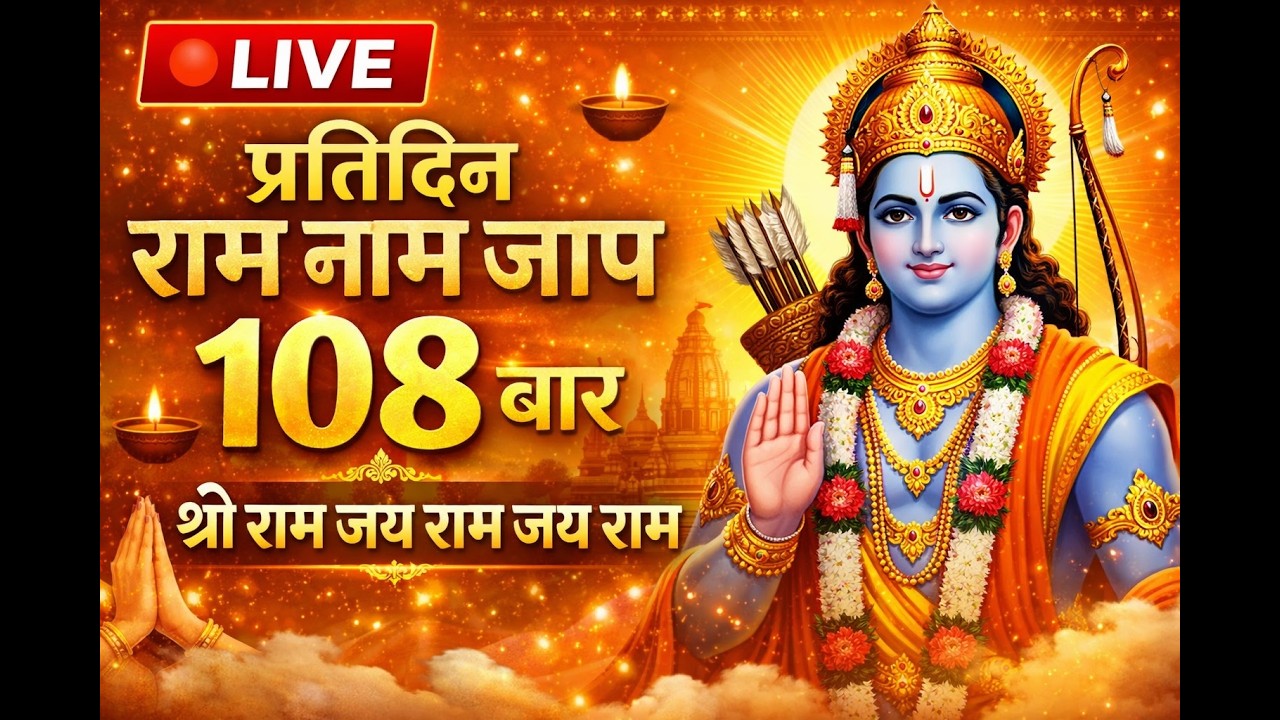 🔴 LIVE: सुबह उठते ही लें श्रीराम का नाम | दिन बनेगा सफल और मंगलमय | राम नाम जाप 🚩🙏