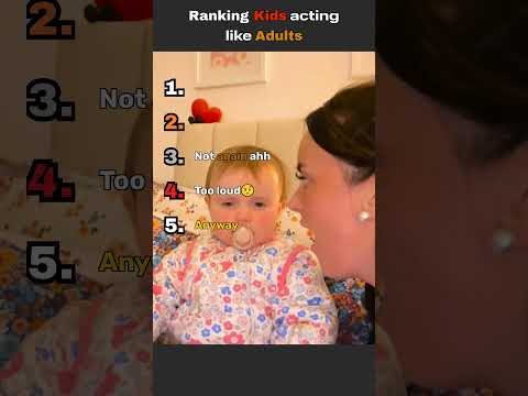 Ranking Kids acting like Adults #ranking #funny