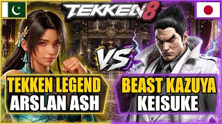 Arslan Ash (MIARY ZO) vs Keisuke (KAZUYA) - Tekken 8 Replays