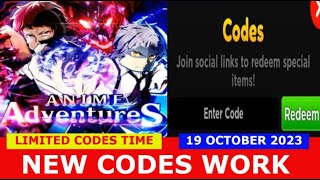 NEW UPDATE CODES [✨UPD 5] Anime Adventures ROBLOX, LIMITED CODES TIME